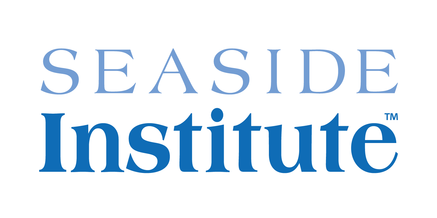 Seaside Institute logo in blue and black text on a white background.