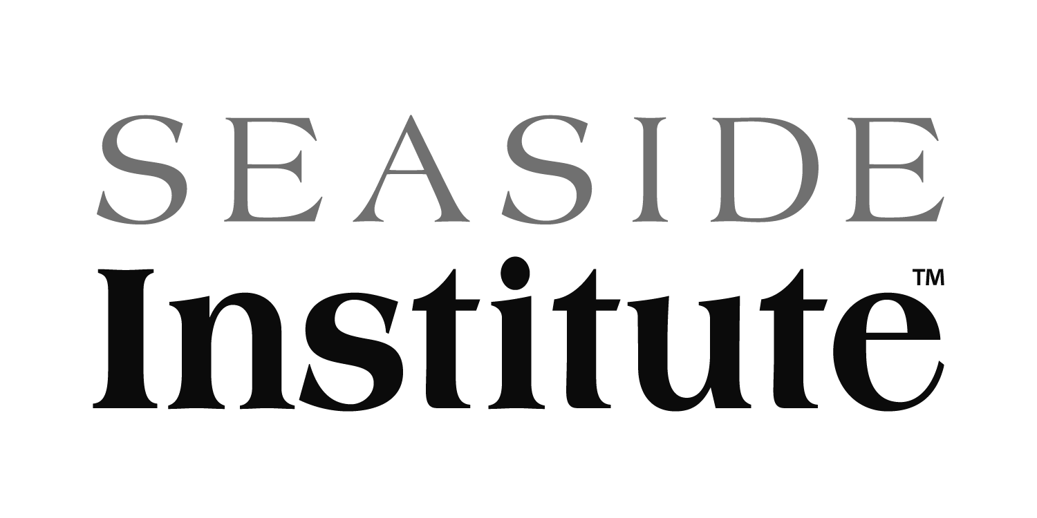 Text reading 'Seaside Institute' with 'Seaside' in gray and larger font, and 'Institute' in black and smaller font.